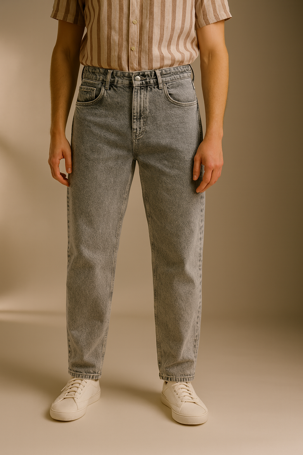 Mom Fit – Gray Denim