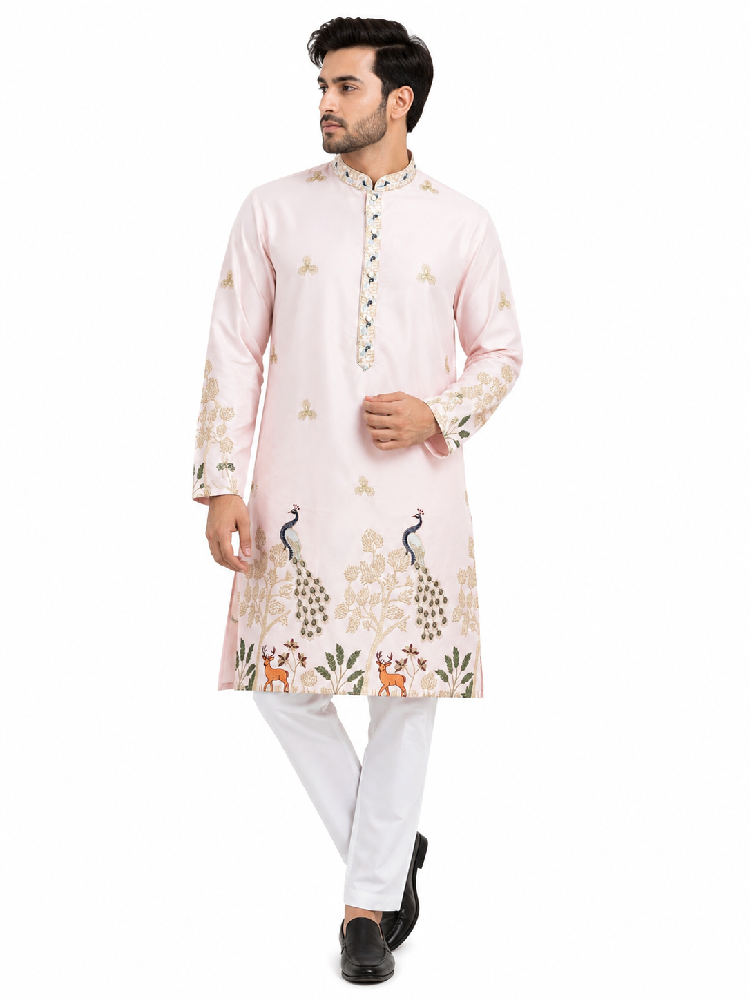Designer Long Kurtas With Embroidery Work Fiya Collections