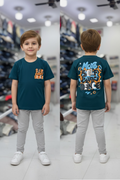 Kids Teal Green Graphic T-Shirt – “More Self Confidence” Cotton Tee for Boys