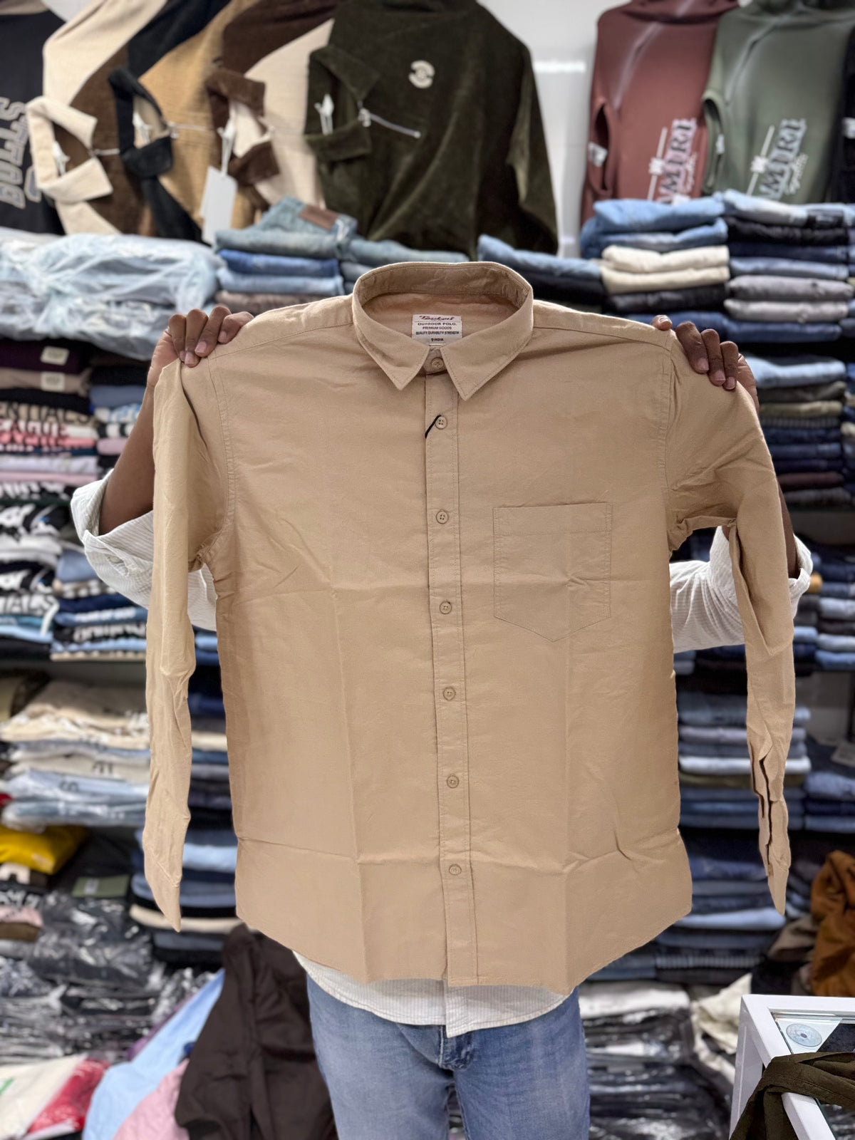 Oxford Cotton Solid Color Shirts for Men