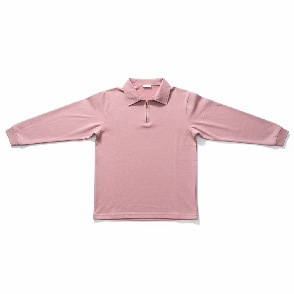 Men's Collar Full Sleeves T-shirts- M Size