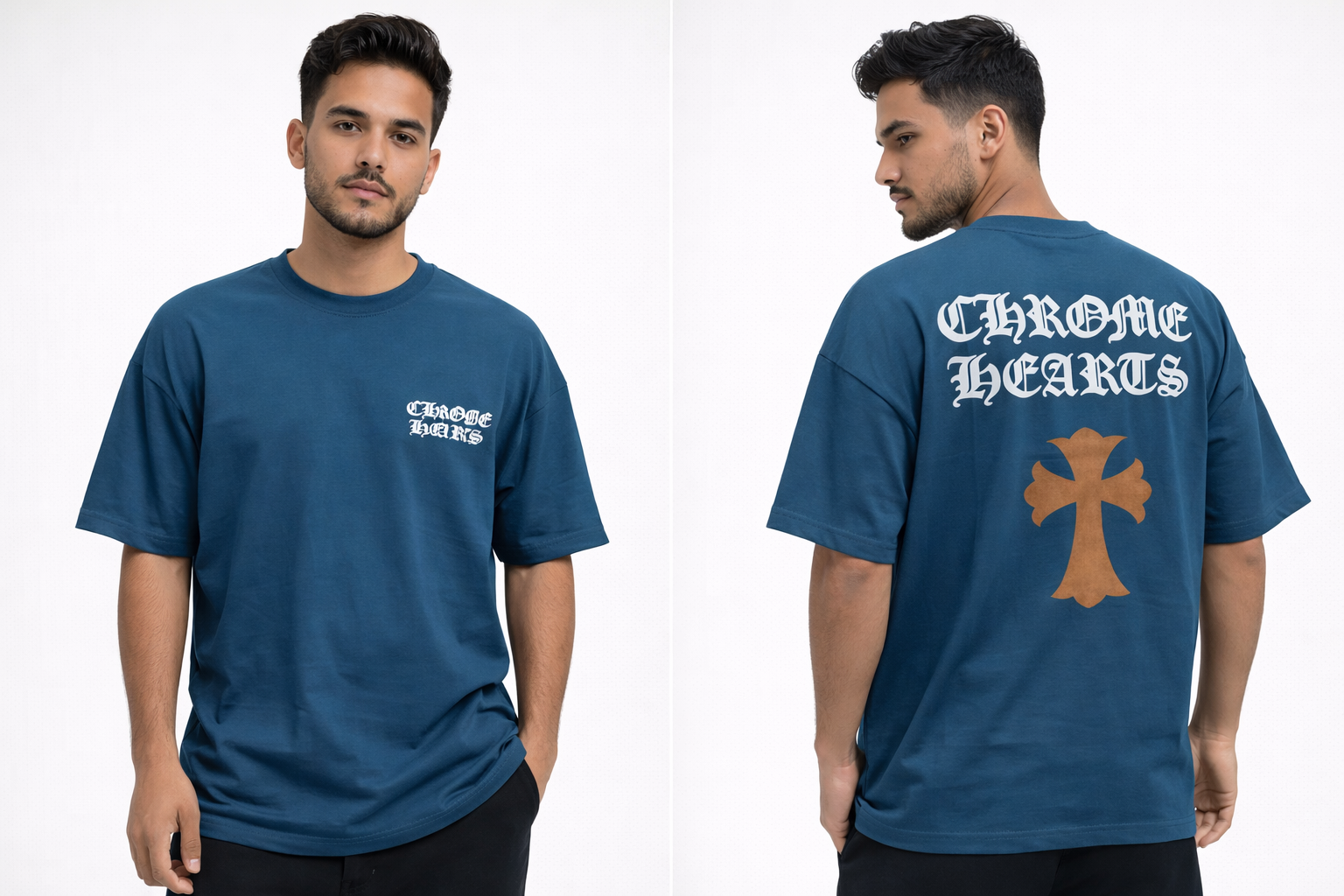 Down Shoulder Tshirts Back Print