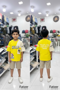 Kids Premium Down Shoulder T-shirts with Back Print
