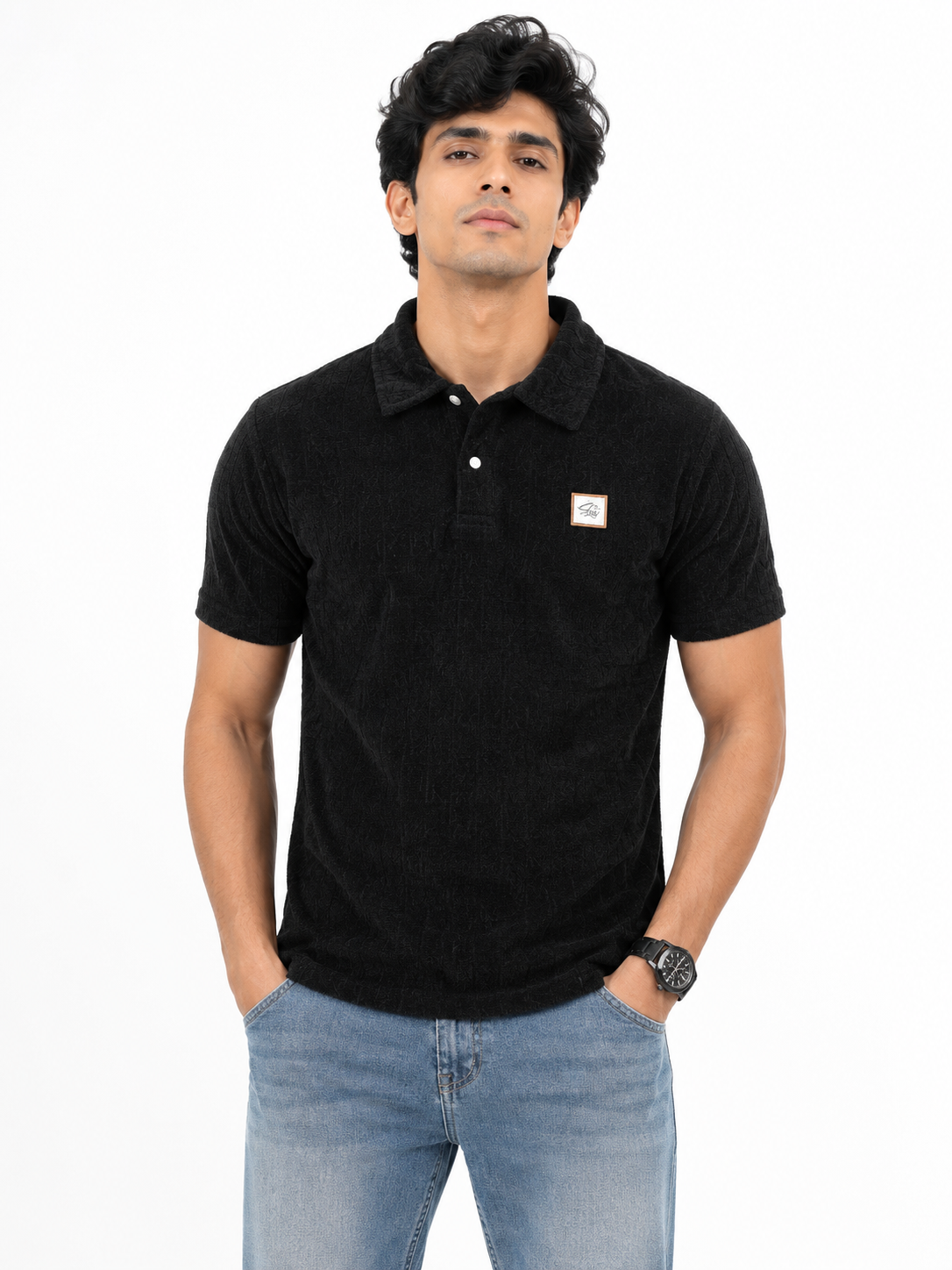 Polo Corduroy Half Sleeves Tshirts