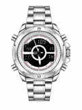 Silver & White Dual Display Men's Watch | Sports Watch