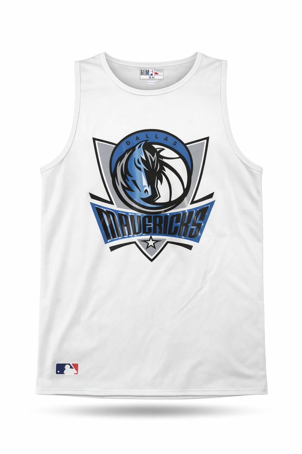 Dallas Mavericks White Sleeveless Tank Top for Men – Basketball Sports Gym Vest