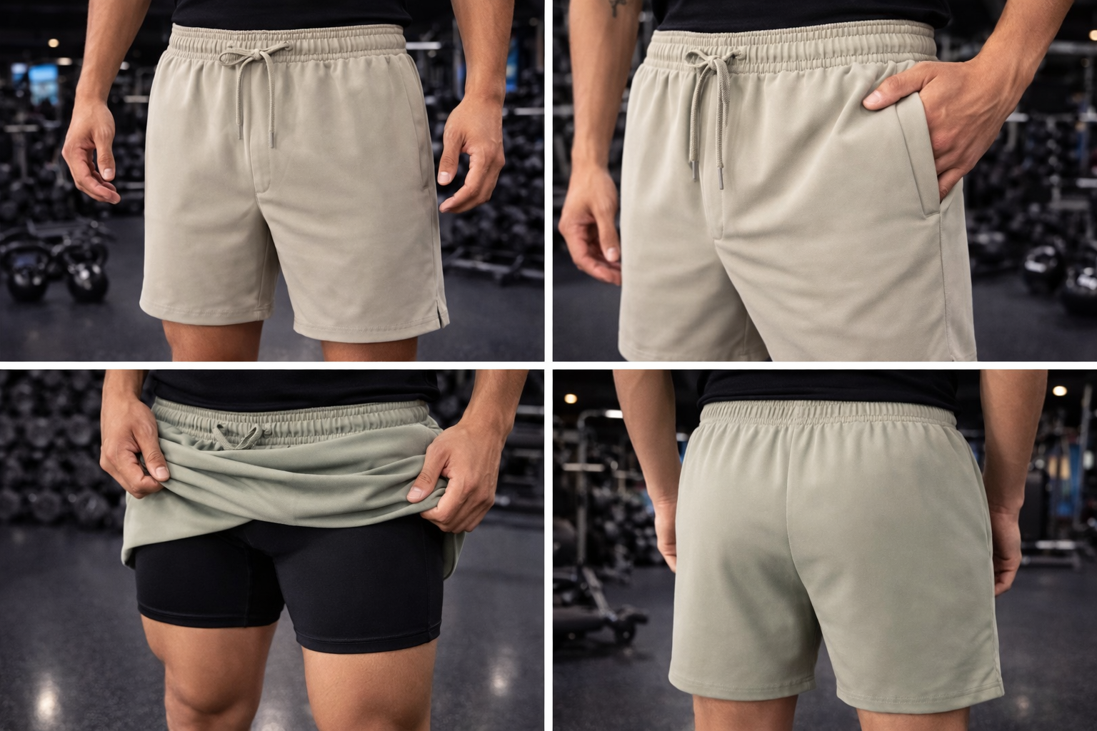 Men’s 2-in-1 Gym Shorts with Inner Compression
