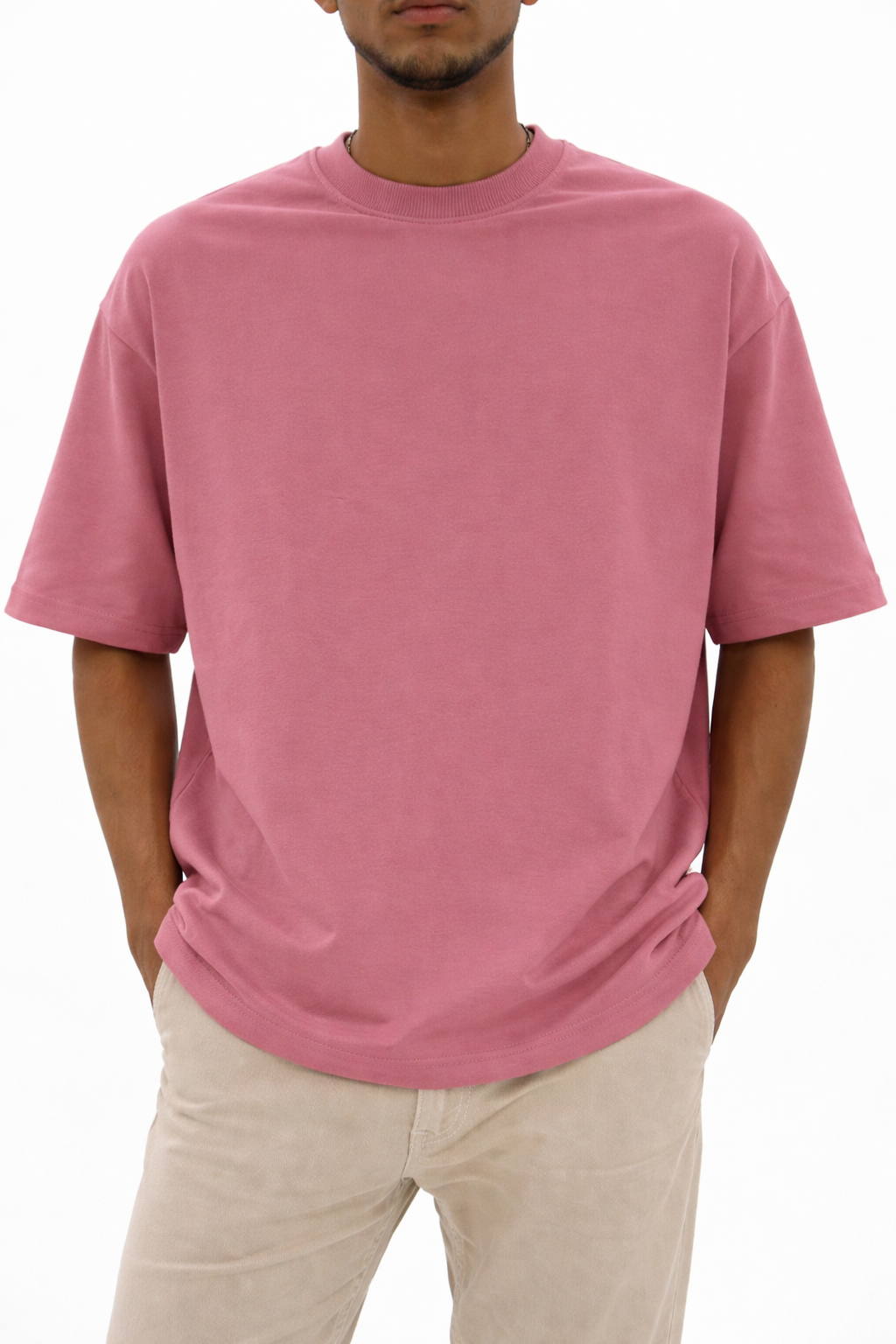 Downshoulder Plain Tshirts