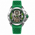 Green Skeleton Men's Sports Watch | Premium Rubber Strap