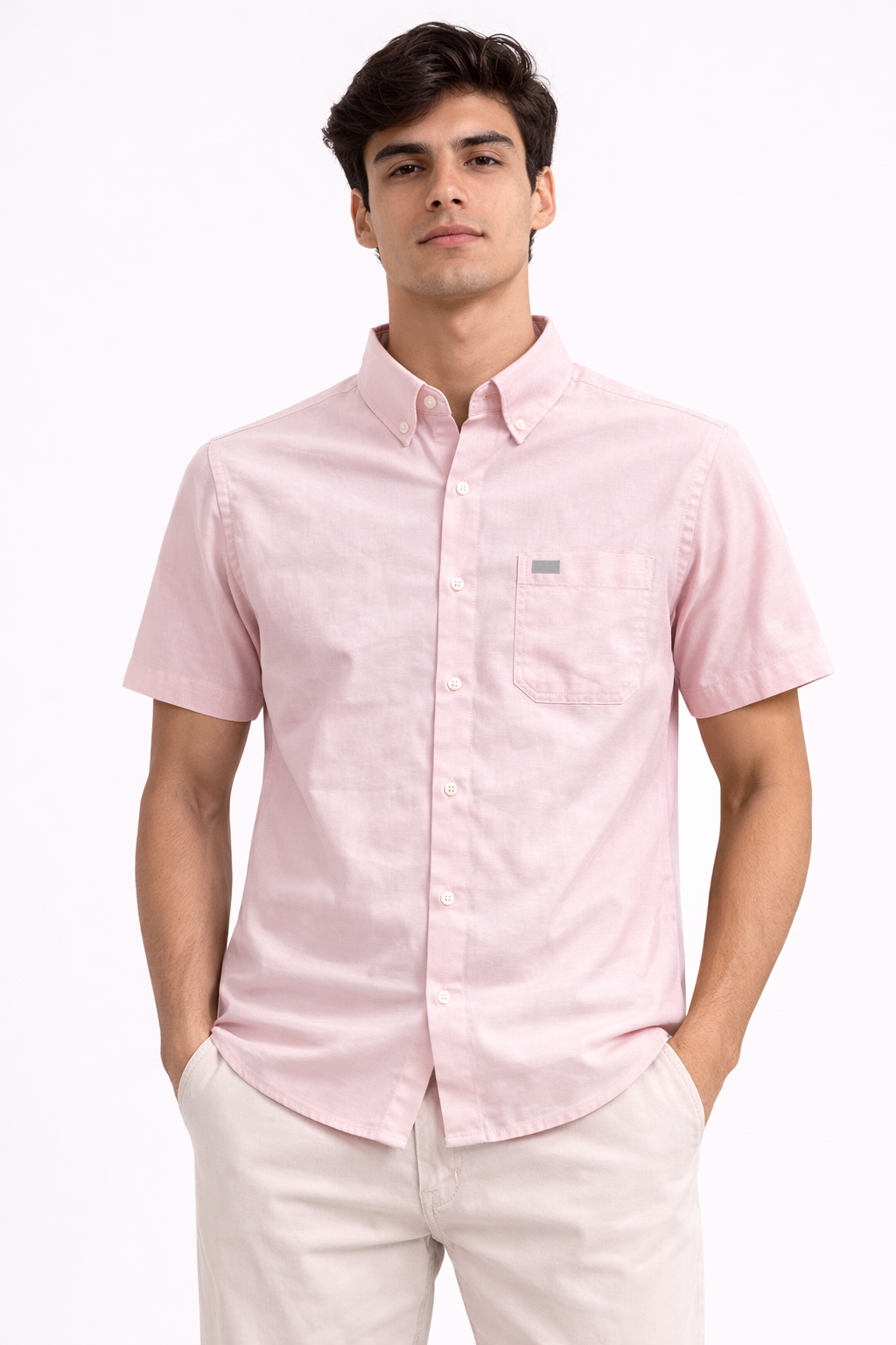 Men's Half Sleeves Plain Shirts