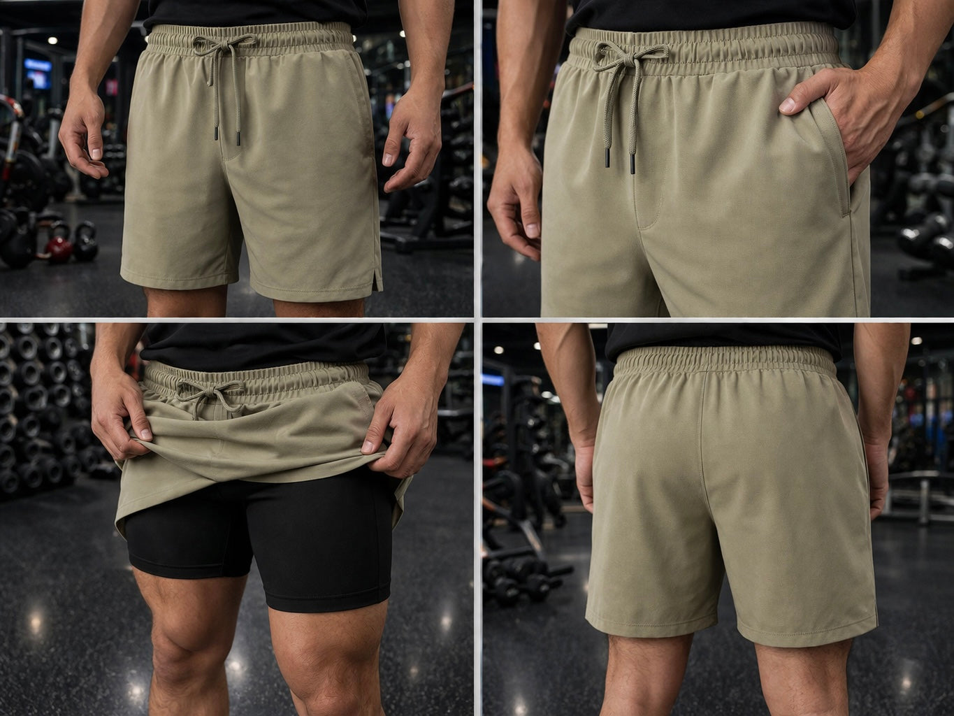 Men’s 2-in-1 Gym Shorts with Inner Compression
