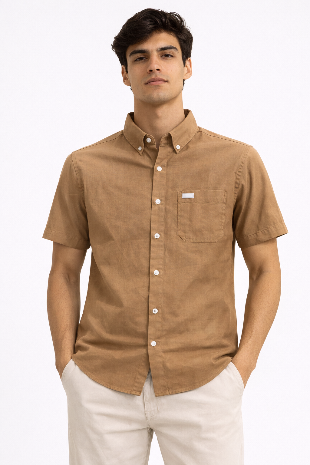 Men's Half Sleeves Plain Shirts