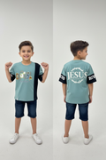 Kids Premium Down Shoulder T-Shirt – Design 5 Fiya Collections