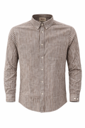 Men's Lining Full Sleeves Shirts - Dark Brown