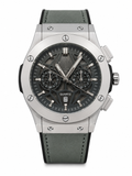 Luxury Skeleton Quartz Watch for Men | Green Leather Strap