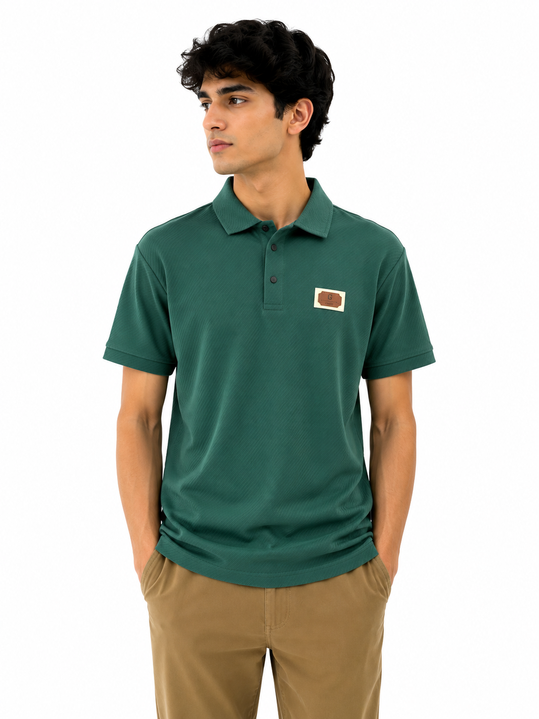 Men's Self Texture Half Sleeve Collar T-Shirt | Premium Polo T-Shirt