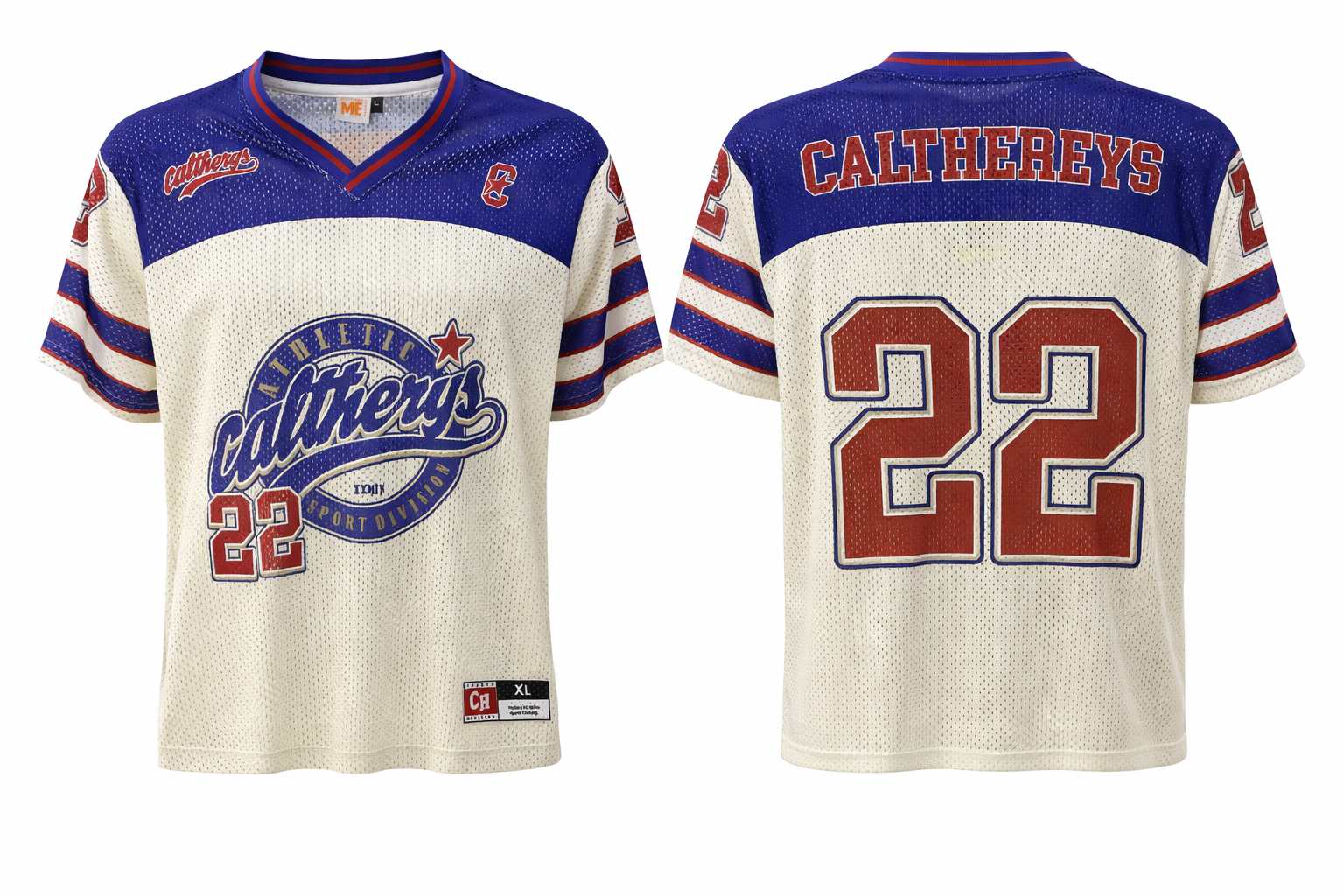 V - Neck Knitted Oversize Back Print T-shirts