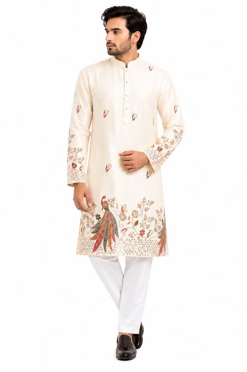 Designer Long Kurtas With Embroidery Work Fiya Collections