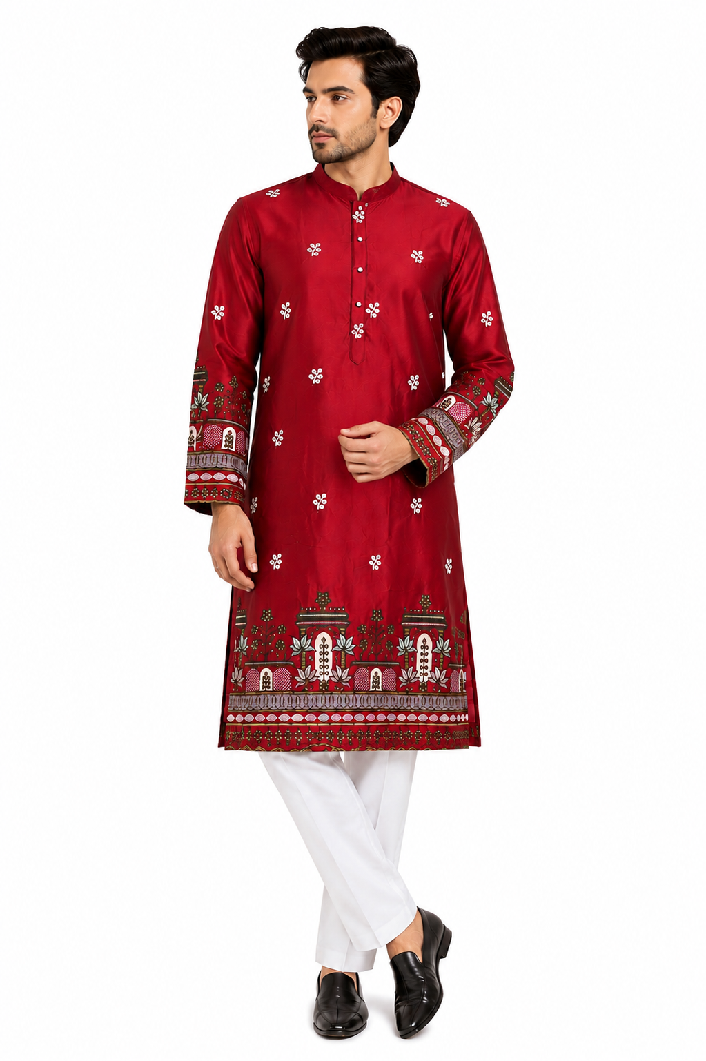 Designer Long Kurtas With Embroidery Work Fiya Collections