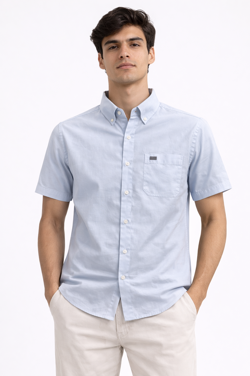Men's Half Sleeves Plain Shirts