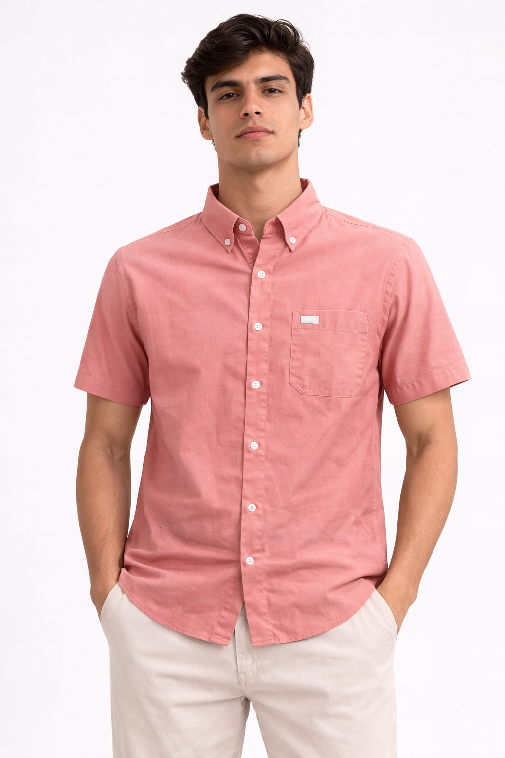 Men's Half Sleeves Plain Shirts