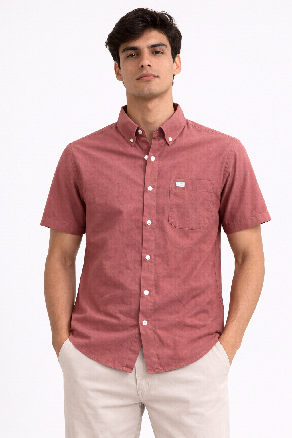 Men's Half Sleeves Plain Shirts