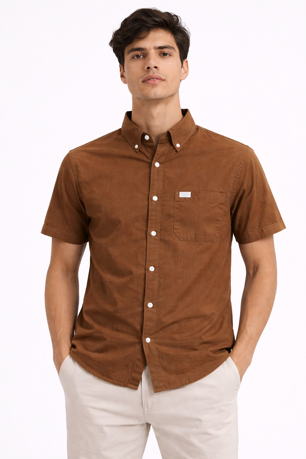 Men's Half Sleeves Plain Shirts