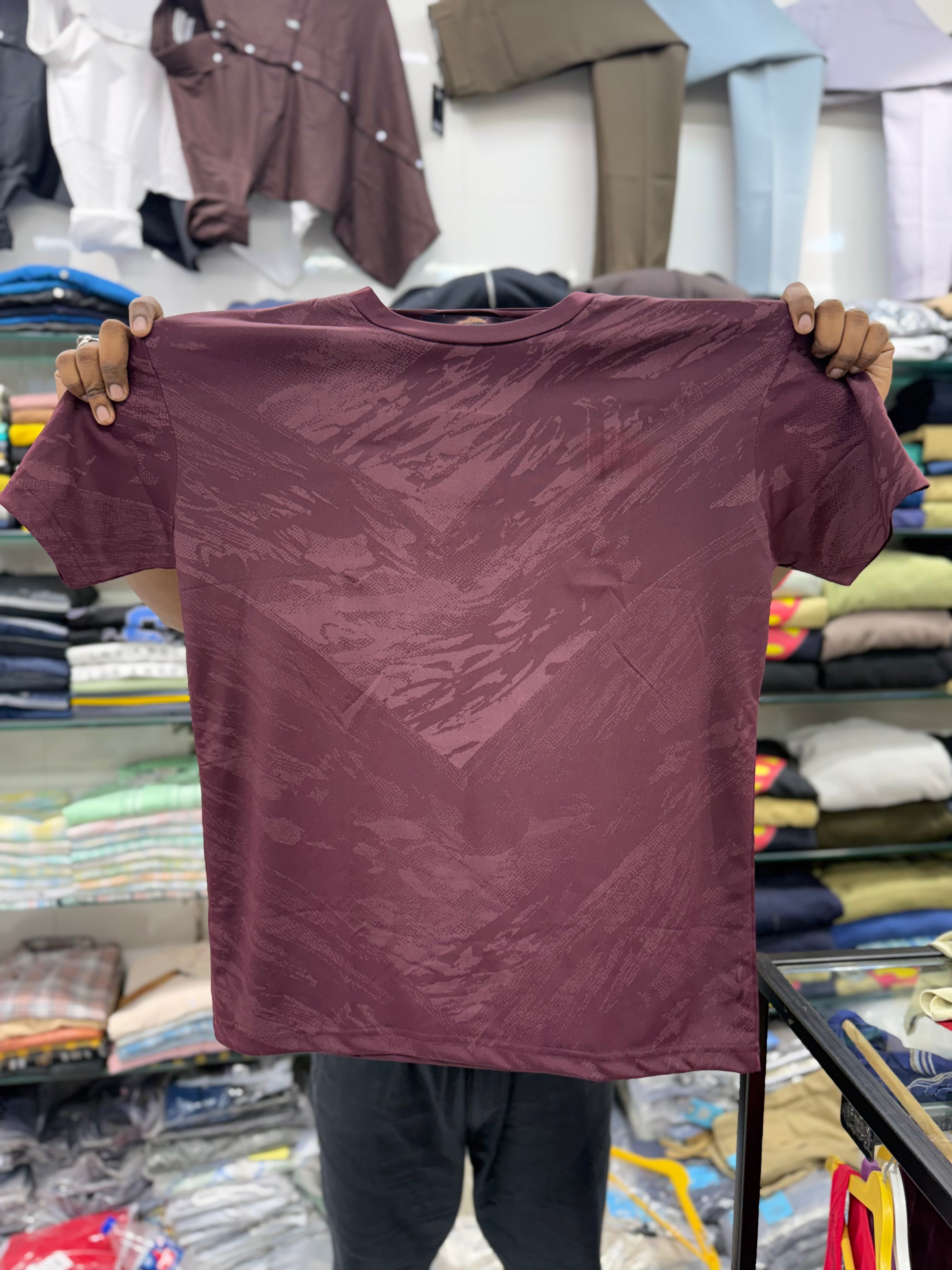 Dri Fit Tshirts Self Pattern Fiya Collections