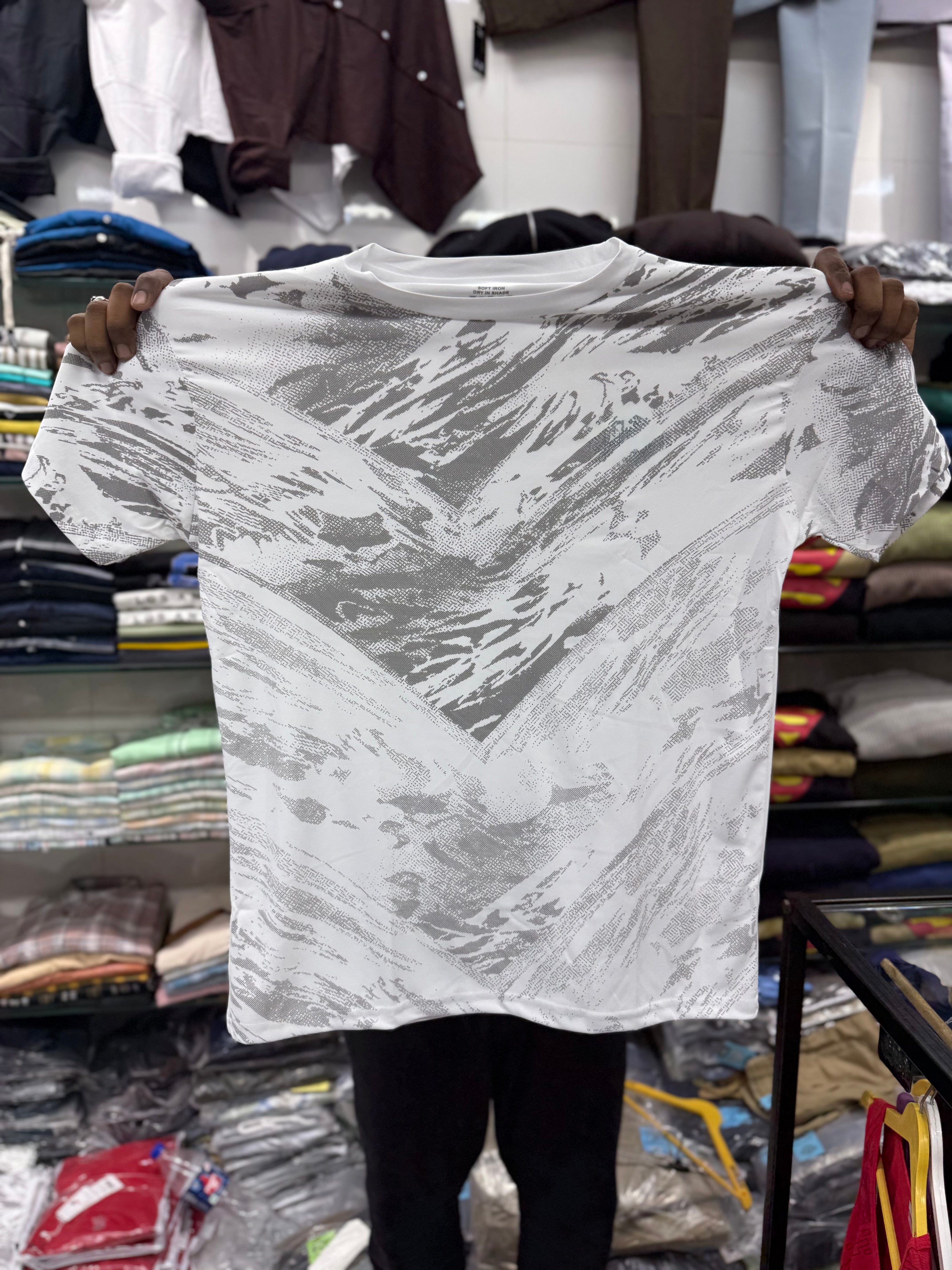 Dri Fit Tshirts Self Pattern Fiya Collections