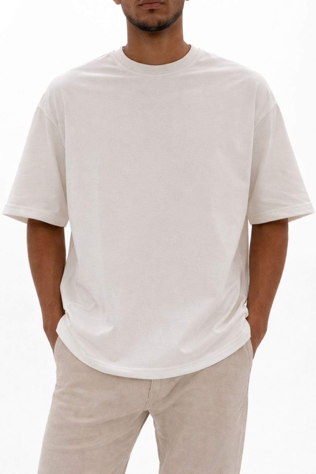 Downshoulder Plain Tshirts