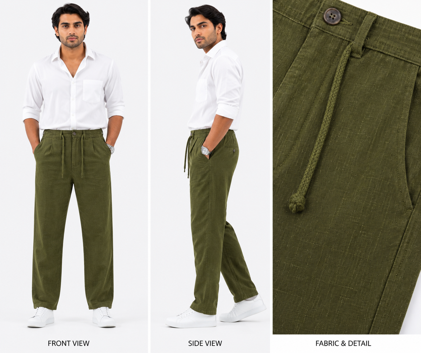 Premium Linen Casual Pants - Fiya Collections