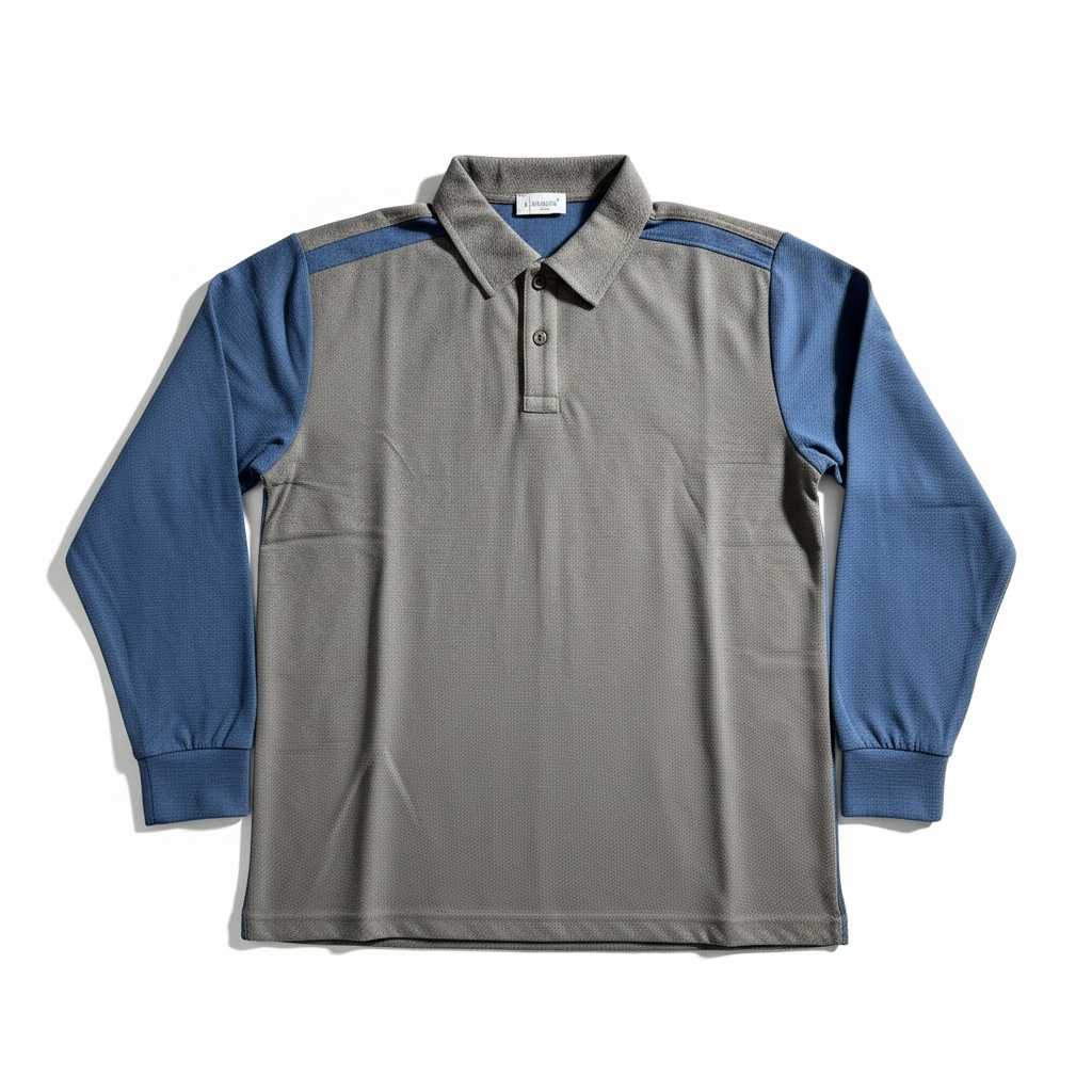 Men's Collar Full Sleeves T-shirts- M Size