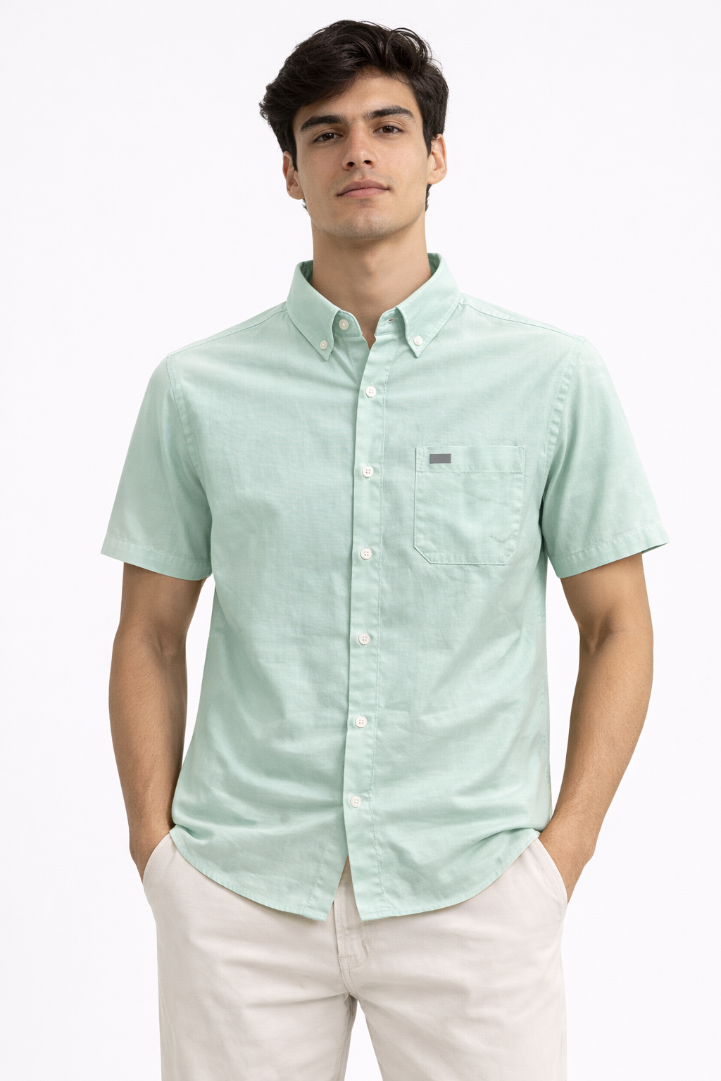 Men's Half Sleeves Plain Shirts