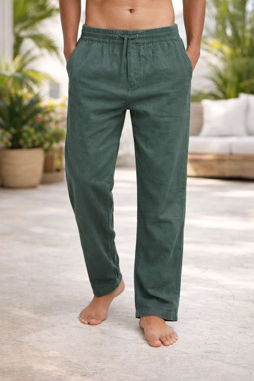 Linen Loose Straight Fit Trousers