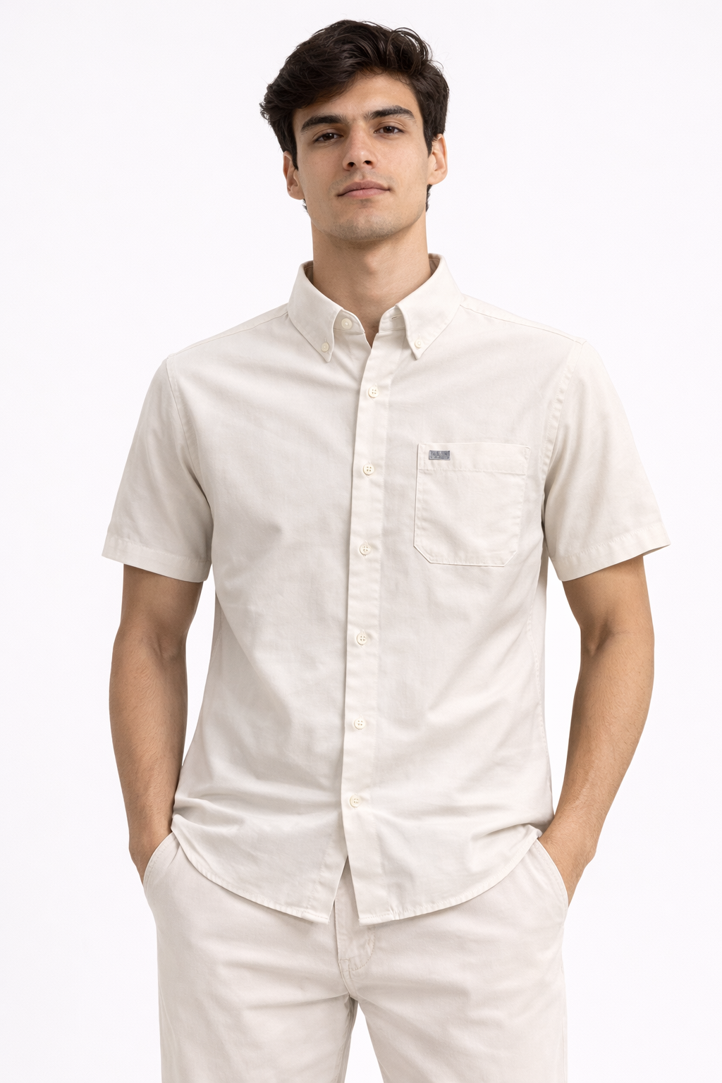 Men's Half Sleeves Plain Shirts