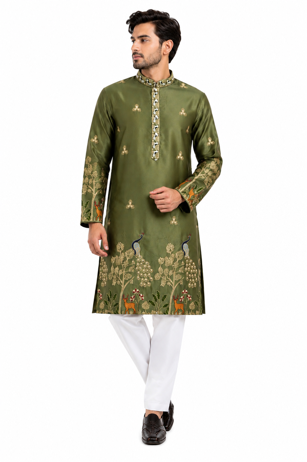 Designer Long Kurtas With Embroidery Work Fiya Collections