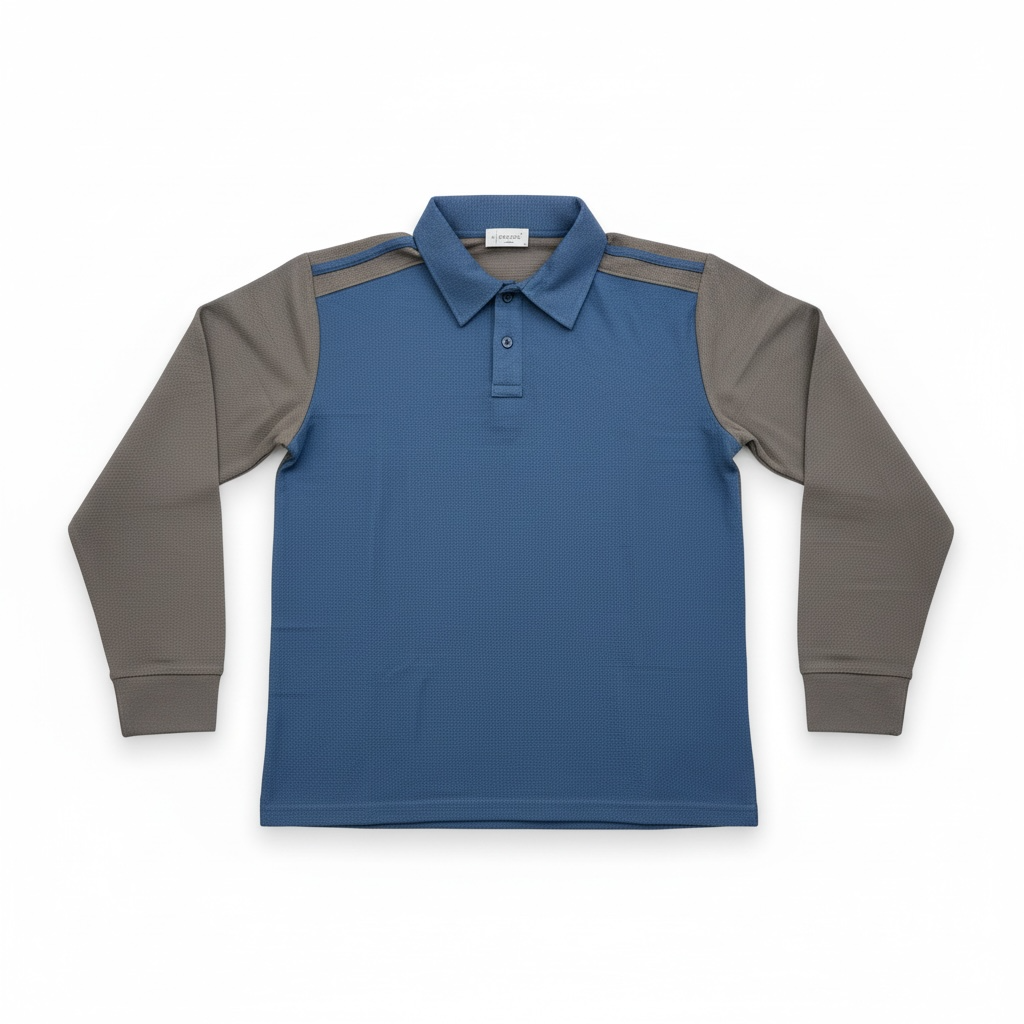 Men's Polo Double Shaded T-shirts- M Size