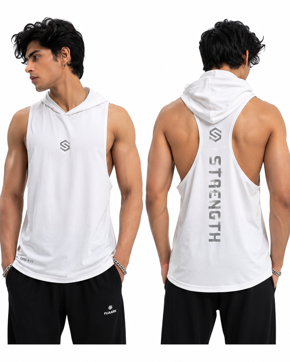 Men's Tank Top Sando with Cap | Sleeveless Gym & Casual Wear