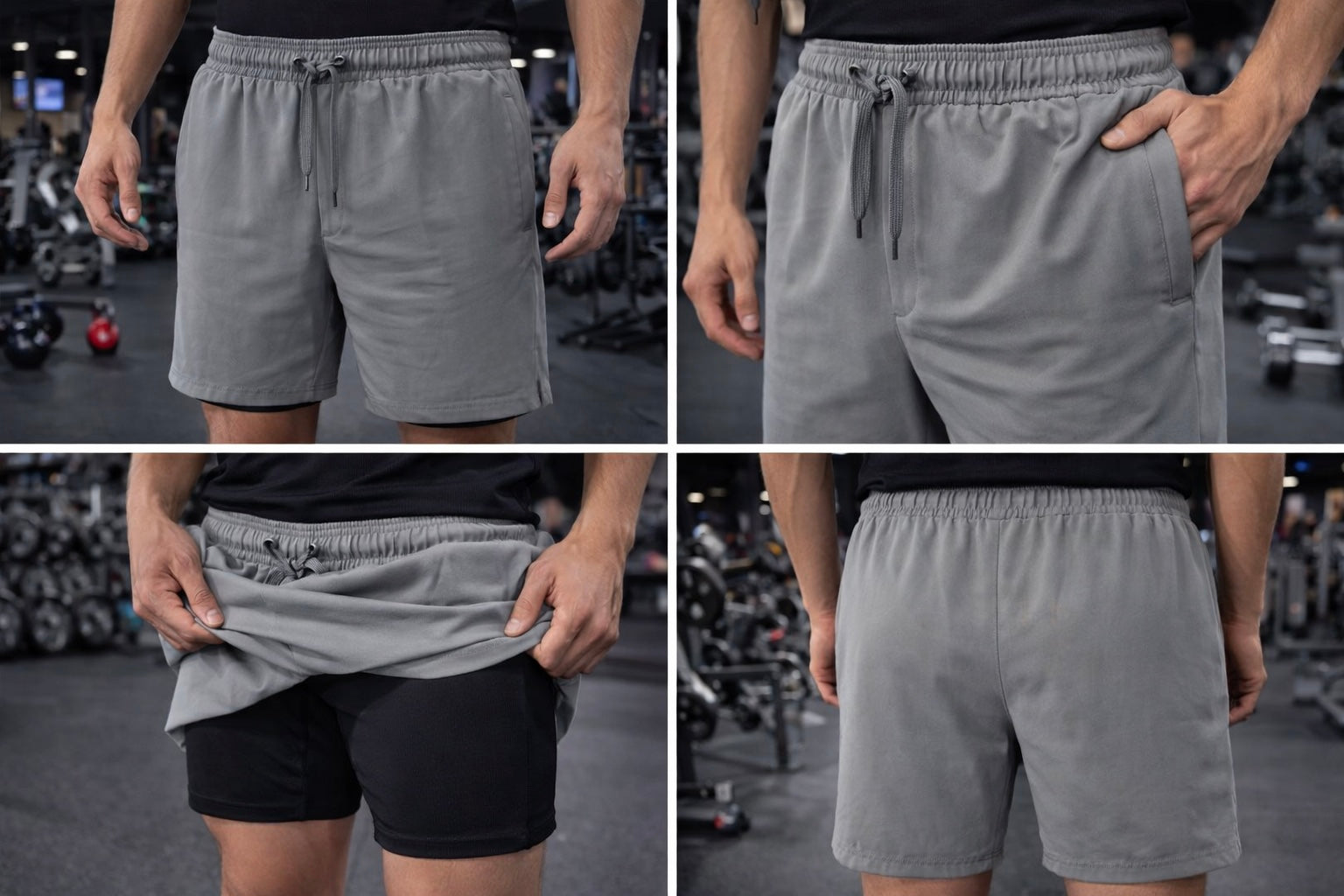 Men’s 2-in-1 Gym Shorts with Inner Compression