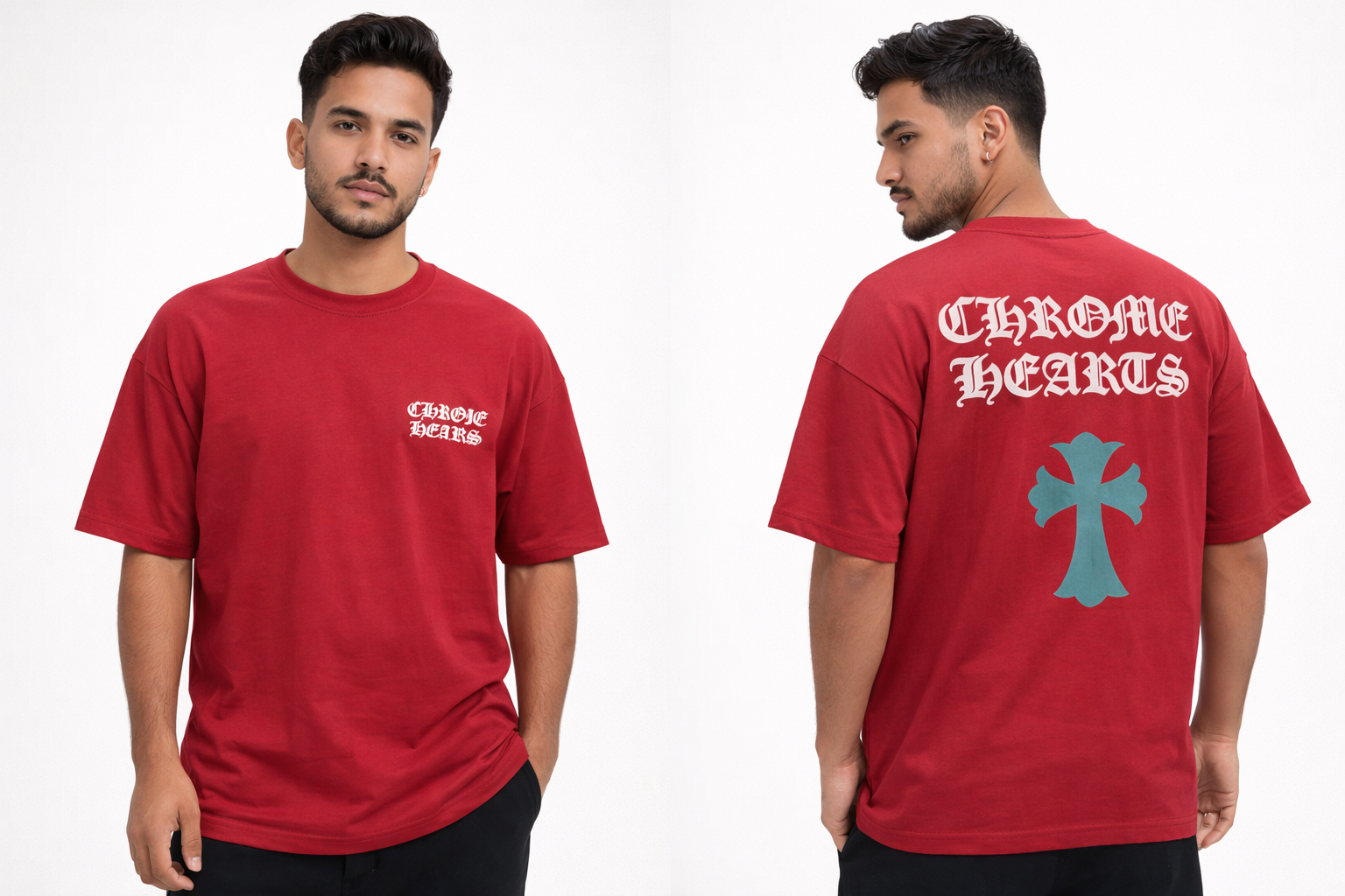 Down Shoulder Tshirts Back Print