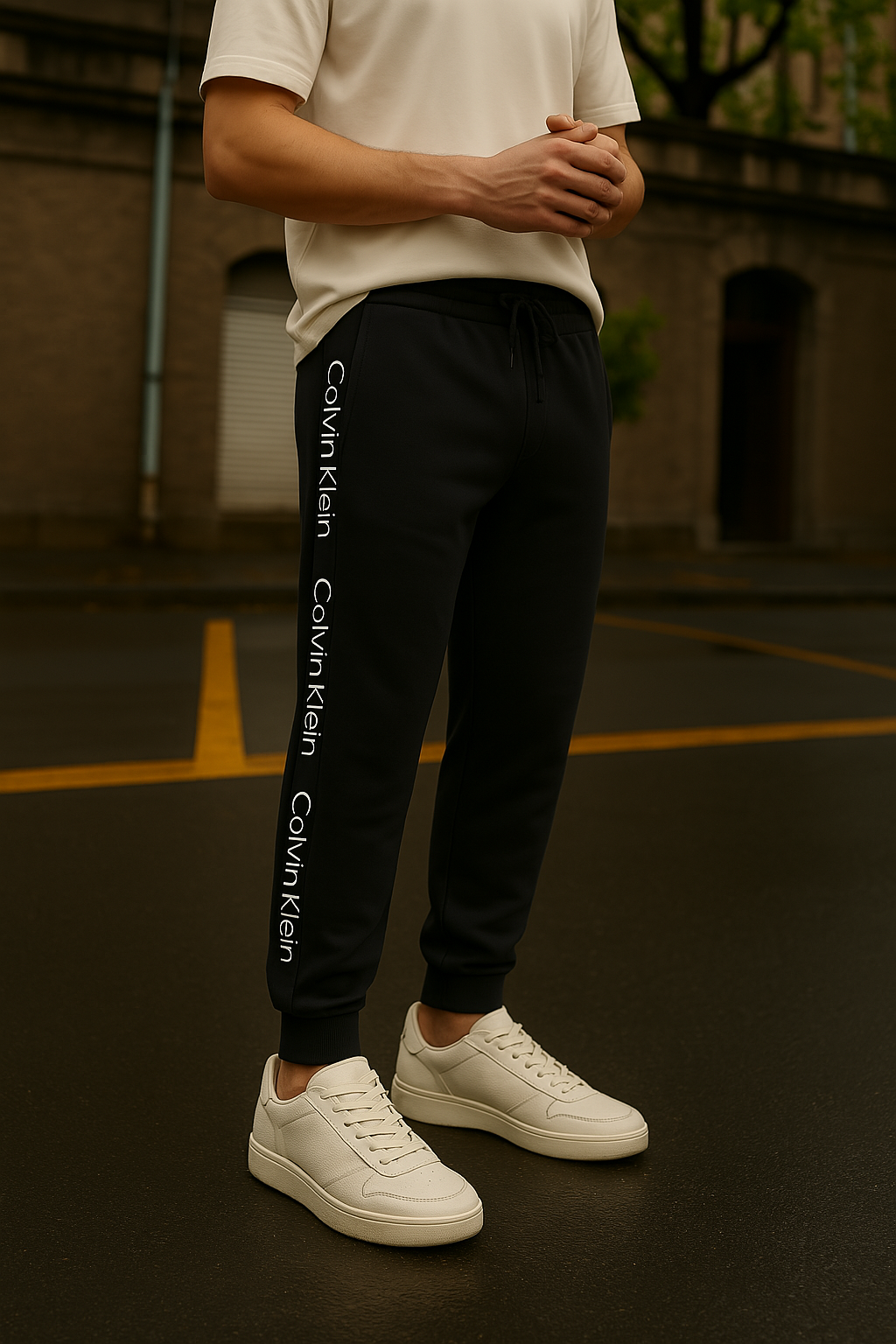 Imported Track Pants With Grip