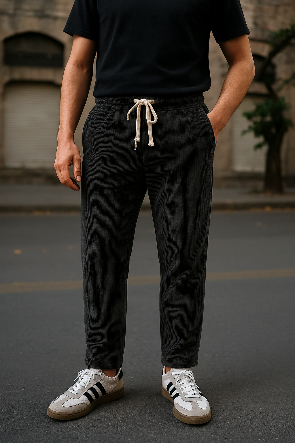 Corduroy Imported Track Pants
