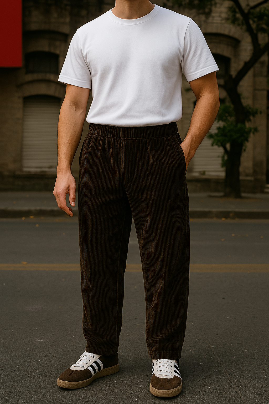 Corduroy Imported Track Pants