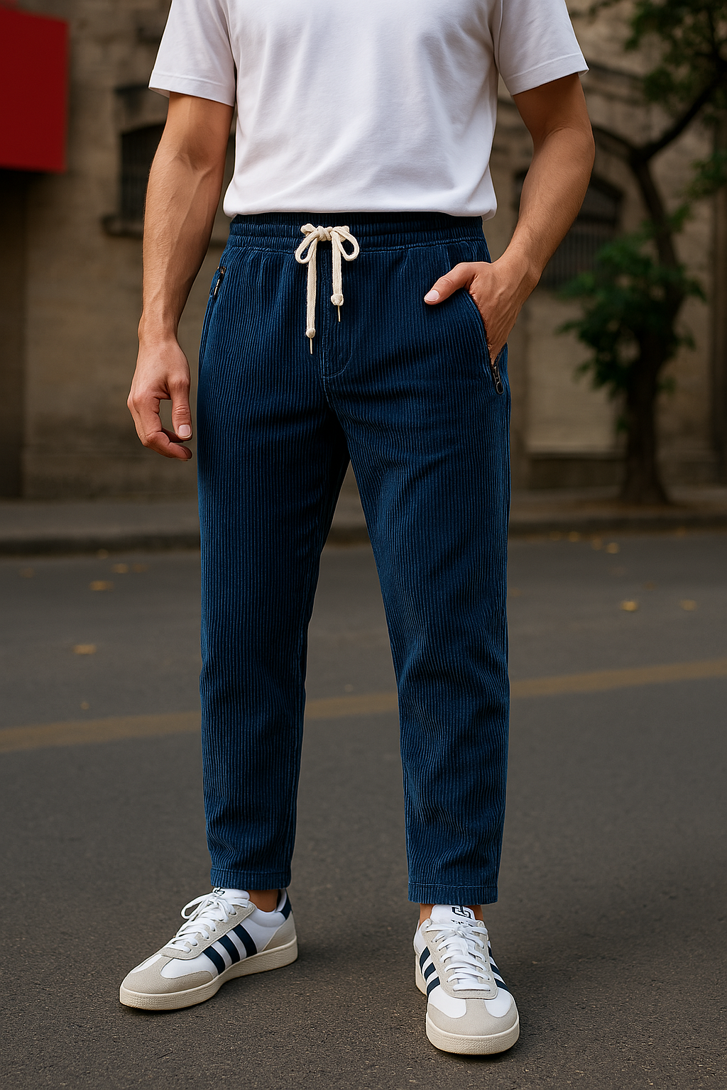 Corduroy Imported Track Pants