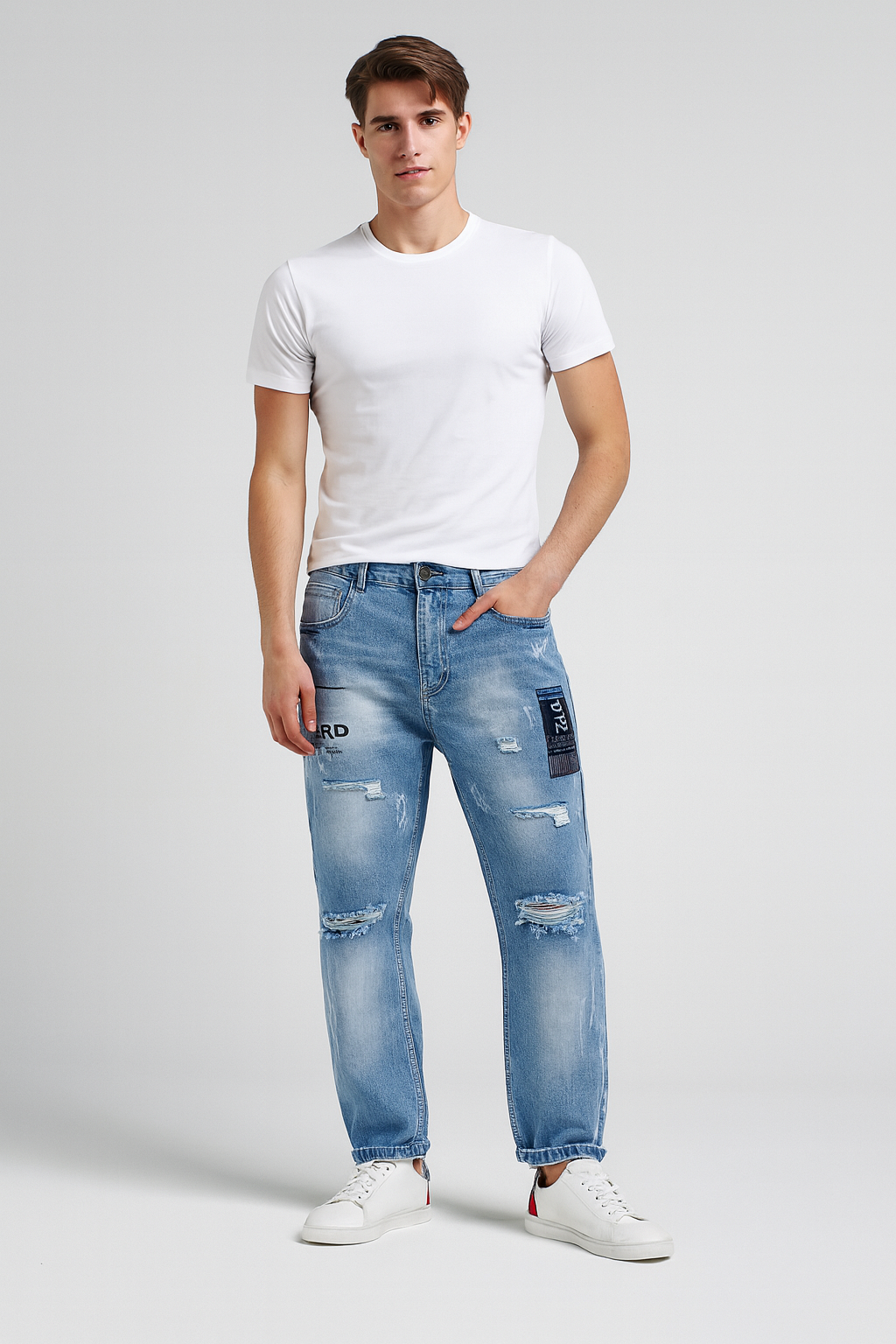 Men’s Torn Baggy Jeans