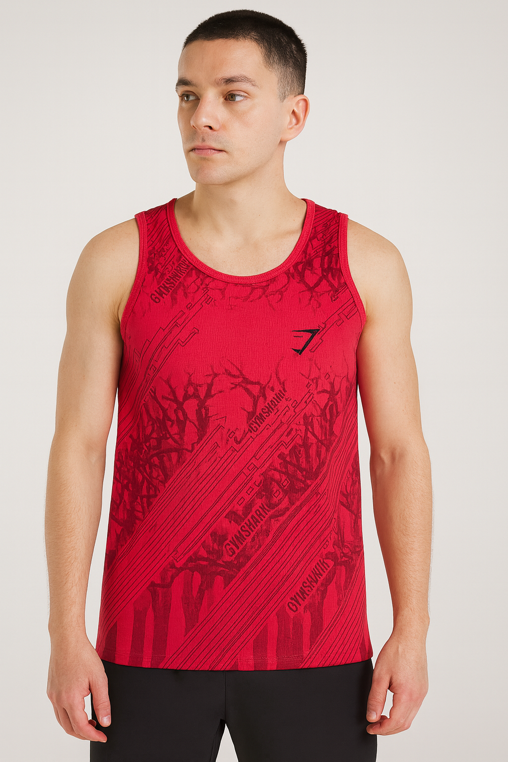 Men’s Printed Sando – Red