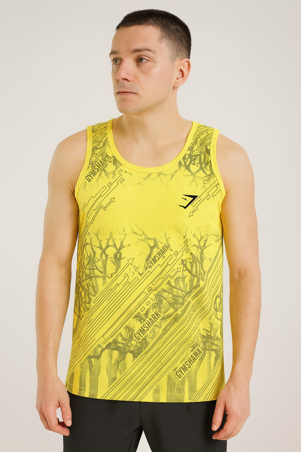 Men’s Printed Sando – Yellow