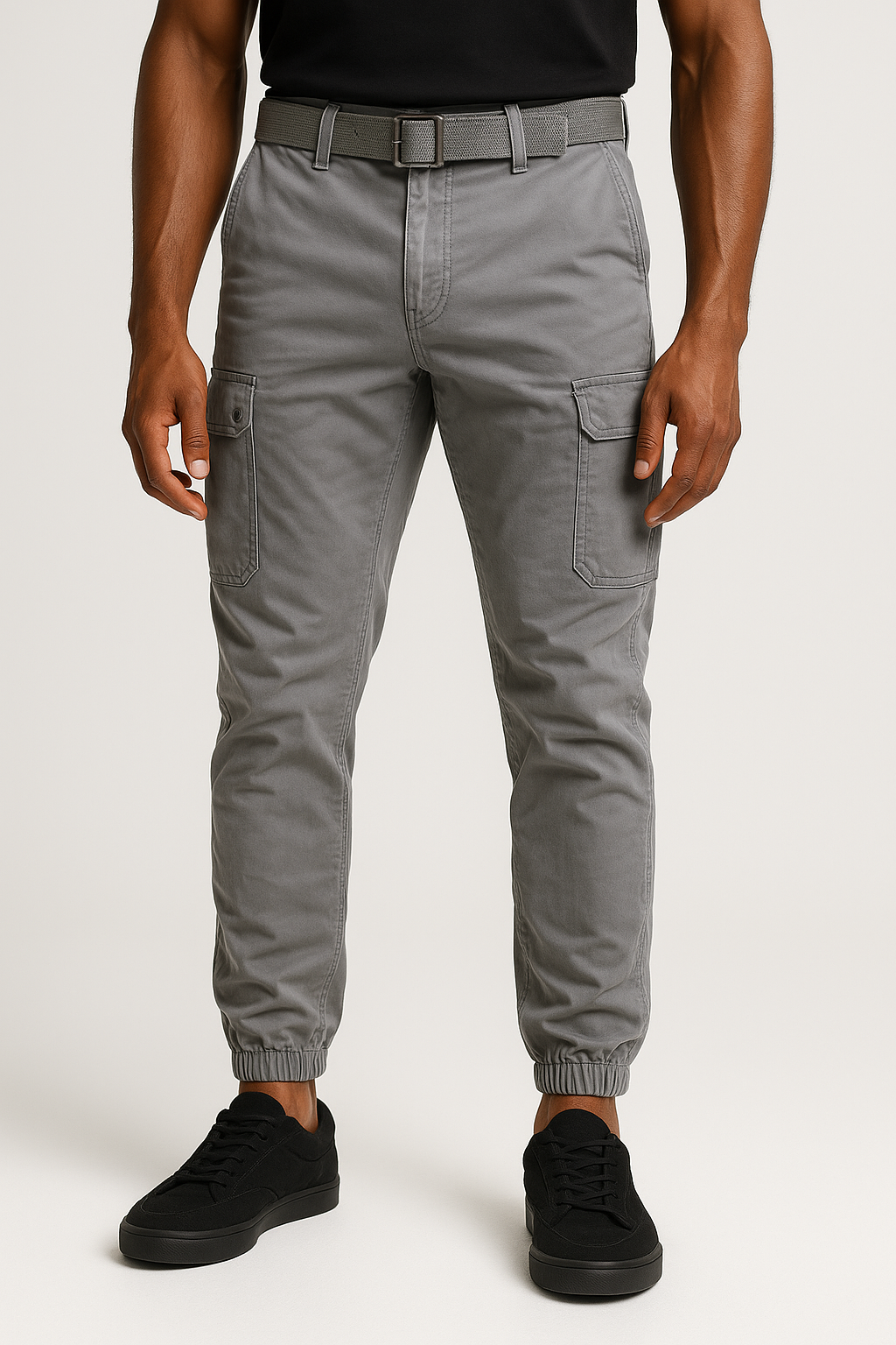 Men’s Dark Gray 6-Pocket Joggers Pants