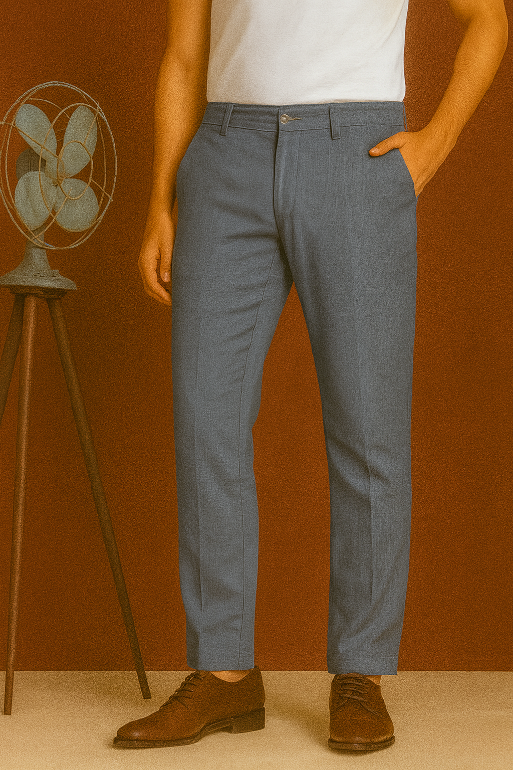 Men’s Premium Linen Pants – Charcoal Grey