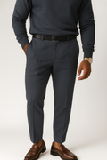 Men’s Dark Gray Lycra Formal Pants